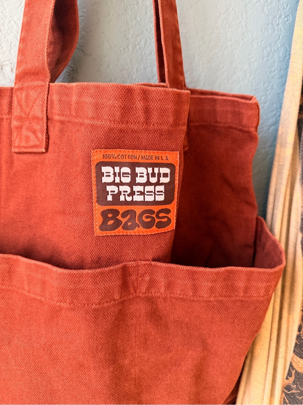 Big Bud Press Chocolate Canvas Tote with Exterior Pockets